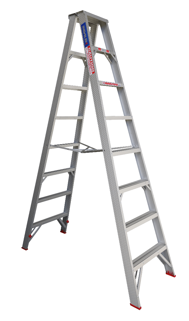 Indalex Tradesman Aluminium Double Sided Step 8ft (2.4m) - Ladders4U