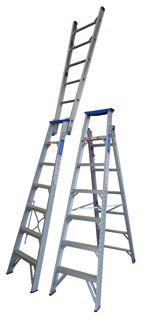 Indalex Pro Series Aluminium Dual Purpose 7ft (2.1m to 3.8m) - Ladders4U