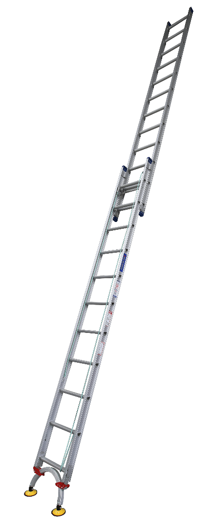 Indalex Pro Series Aluminium Extension with Level Arc 22ft (3.8M - 6.6M) - Ladders4U