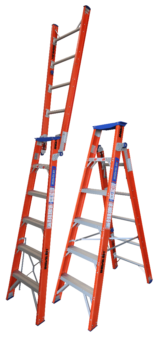 Indalex Pro Series Fibreglass Dual Purpose 5ft (1.5 m - 2.6m) - Ladders4U