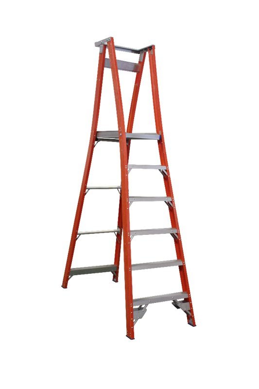 Indalex Pro Series Fibreglass Platform Ladder 9/6 6ft (1.8m)