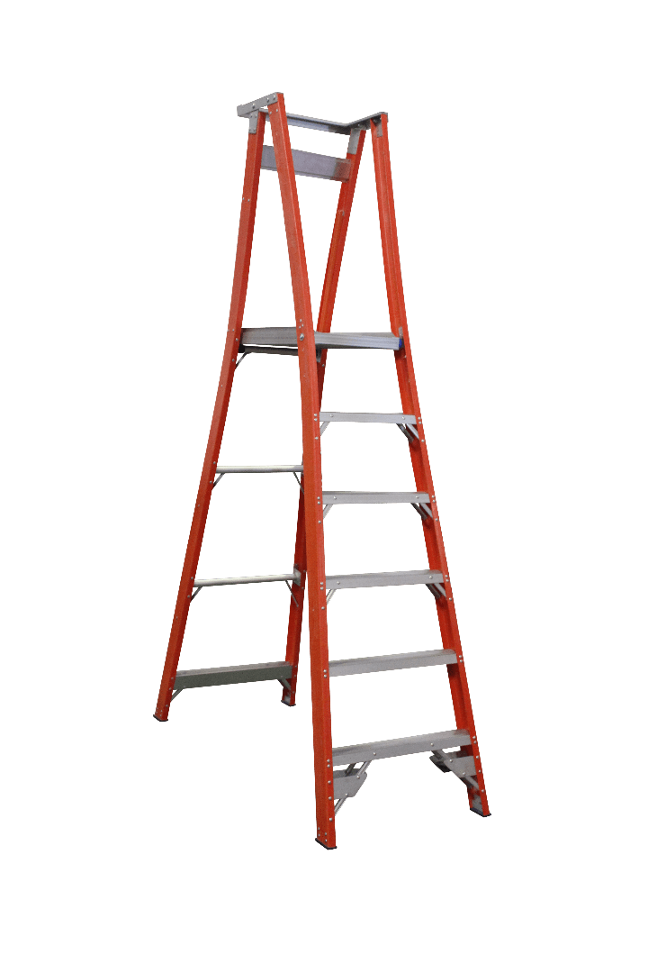 Indalex Pro Series Fibreglass Platform Ladder 9/6 6ft (1.8m) - Ladders4U