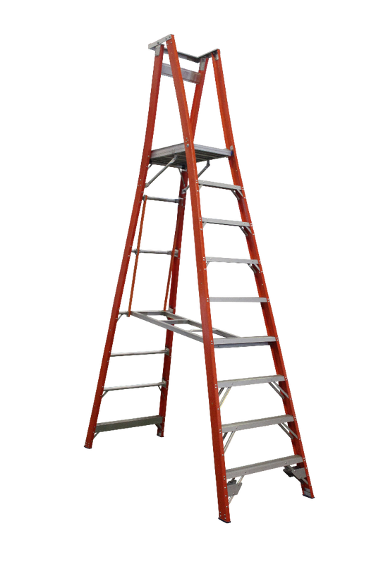 Indalex Pro Series Fibreglass Platform Ladder 12/9 9ft (2.7m)
