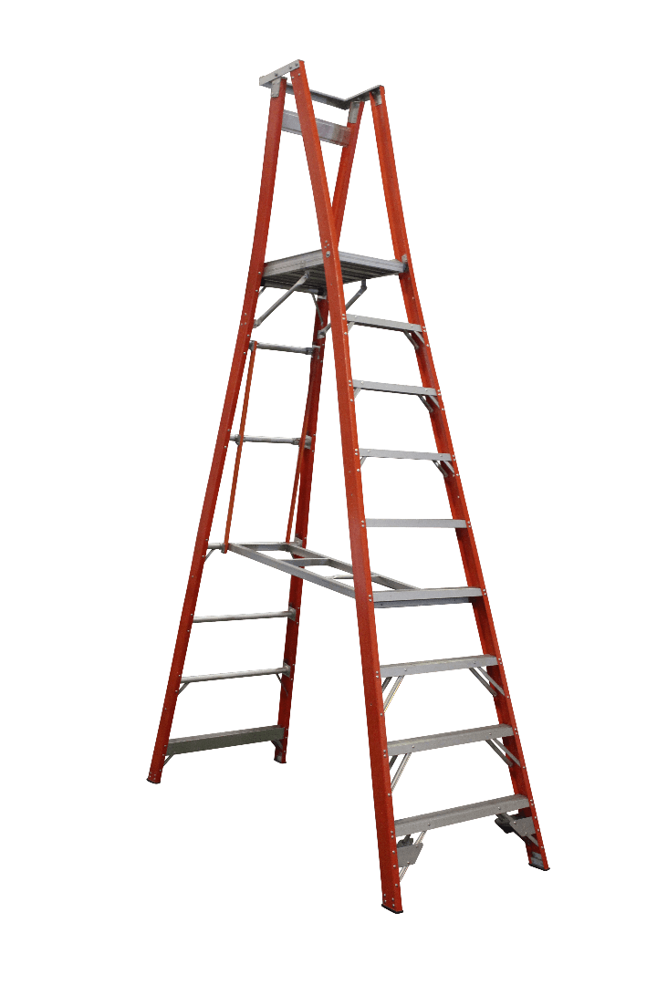 Indalex Pro Series Fibreglass Platform Ladder 12/9 9ft (2.7m) - Ladders4U