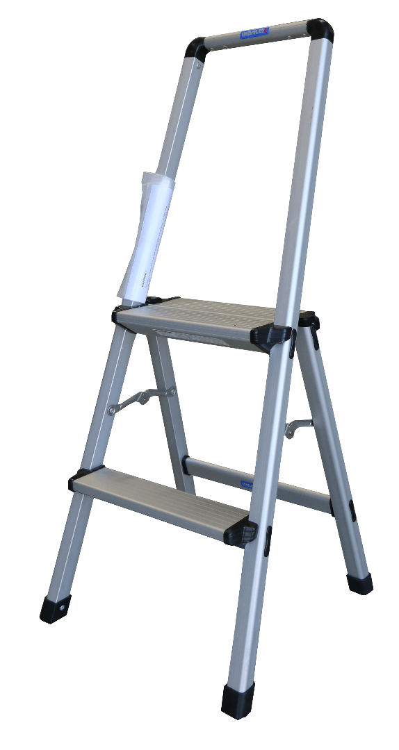 Aluminium Step Ladder with Handrail 2ft (600mm) - Ladders4U