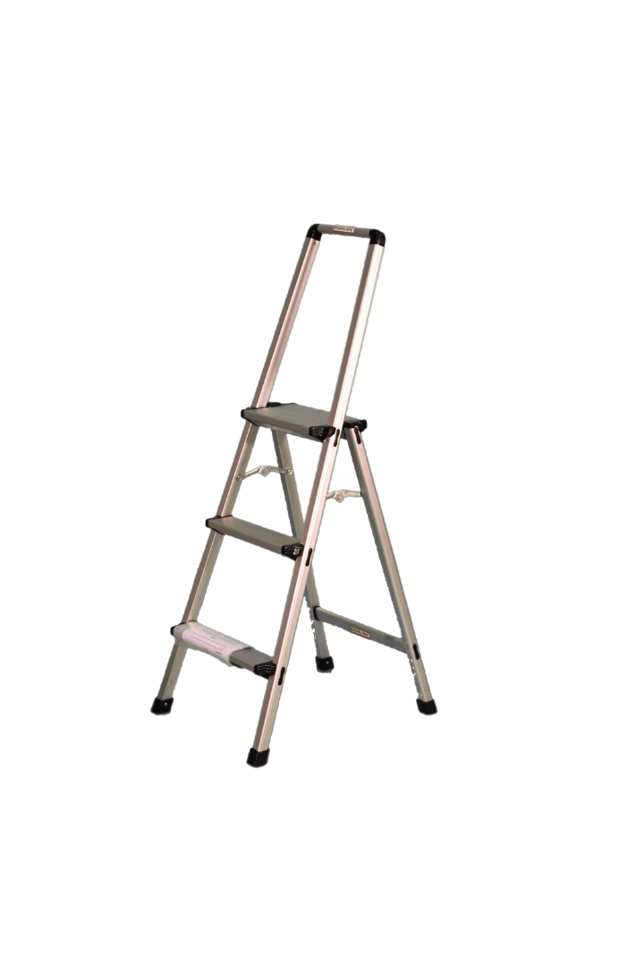 Aluminium Step Ladder with Handrail 3ft (800mm) - Ladders4U