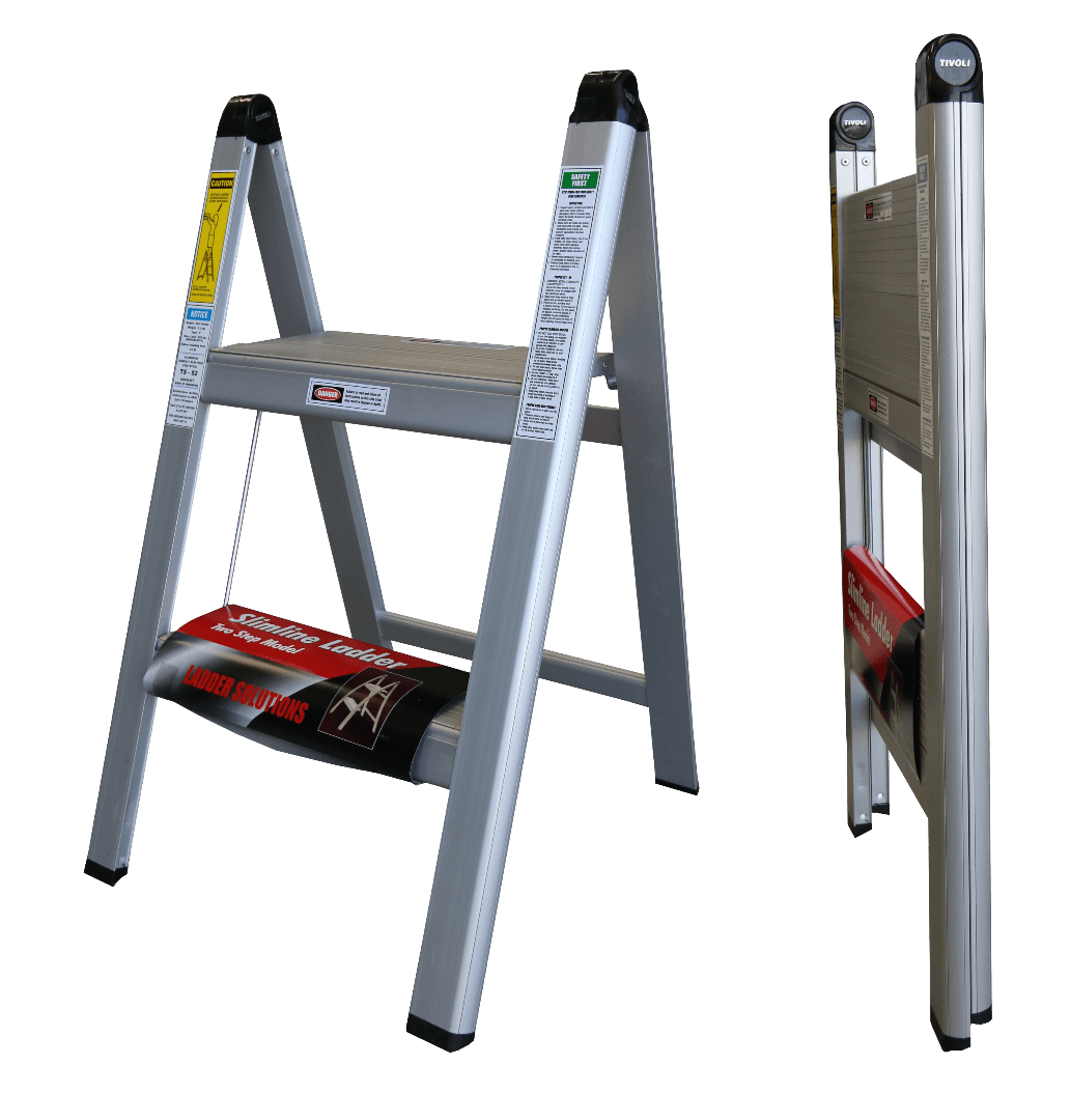 Light Duty Slimline Folding 2 Step Ladder - Ladders4U