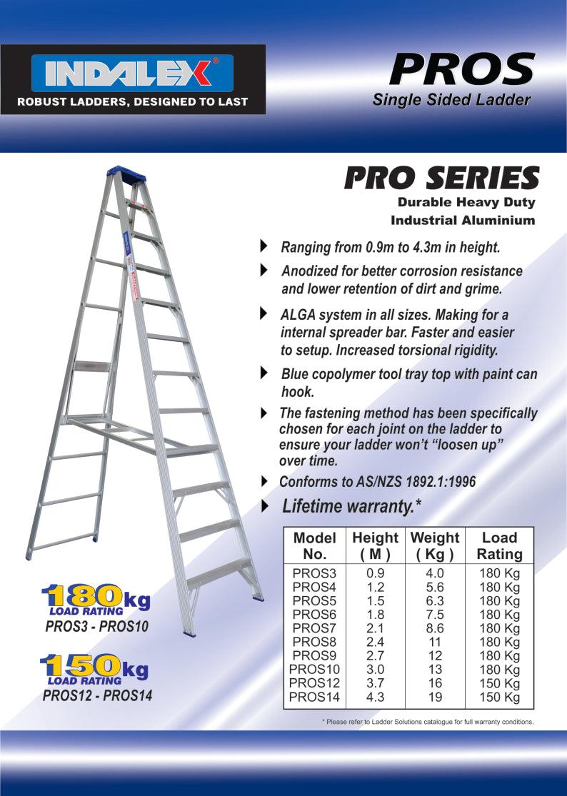 Indalex Pro Series Aluminium Single Sided Step 7ft (2.1M) - Ladders4U