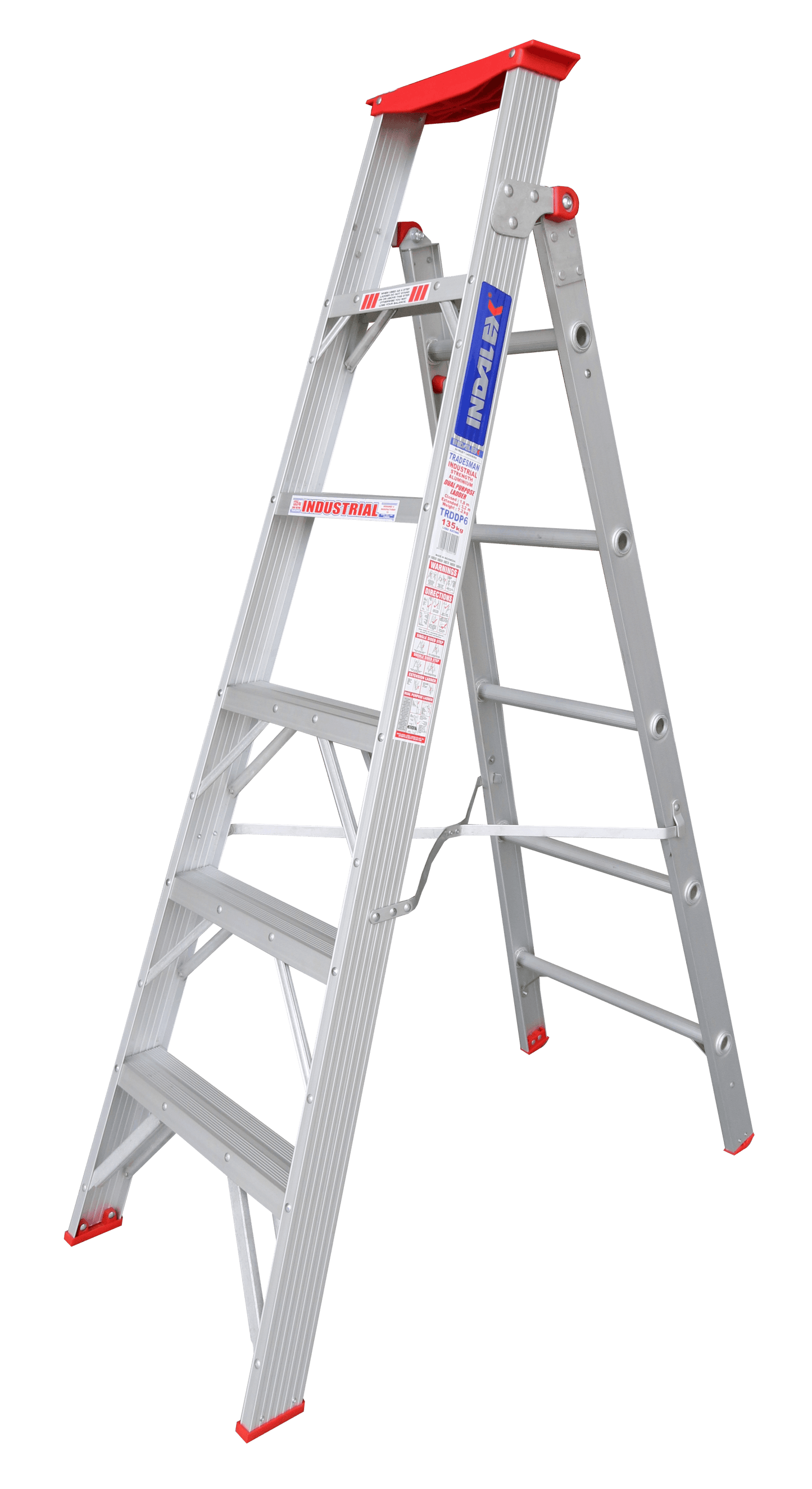 Indalex Tradesman Aluminium Dual Purpose 5ft (1.5 M to 2.6m) - Ladders4U