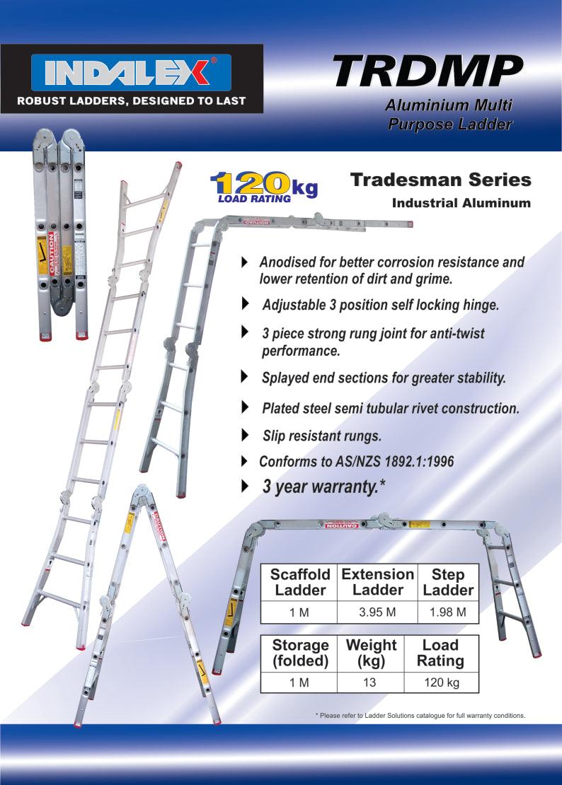 Indalex Tradesman Aluminium Multipurpose 13ft (4m) - Ladders4U
