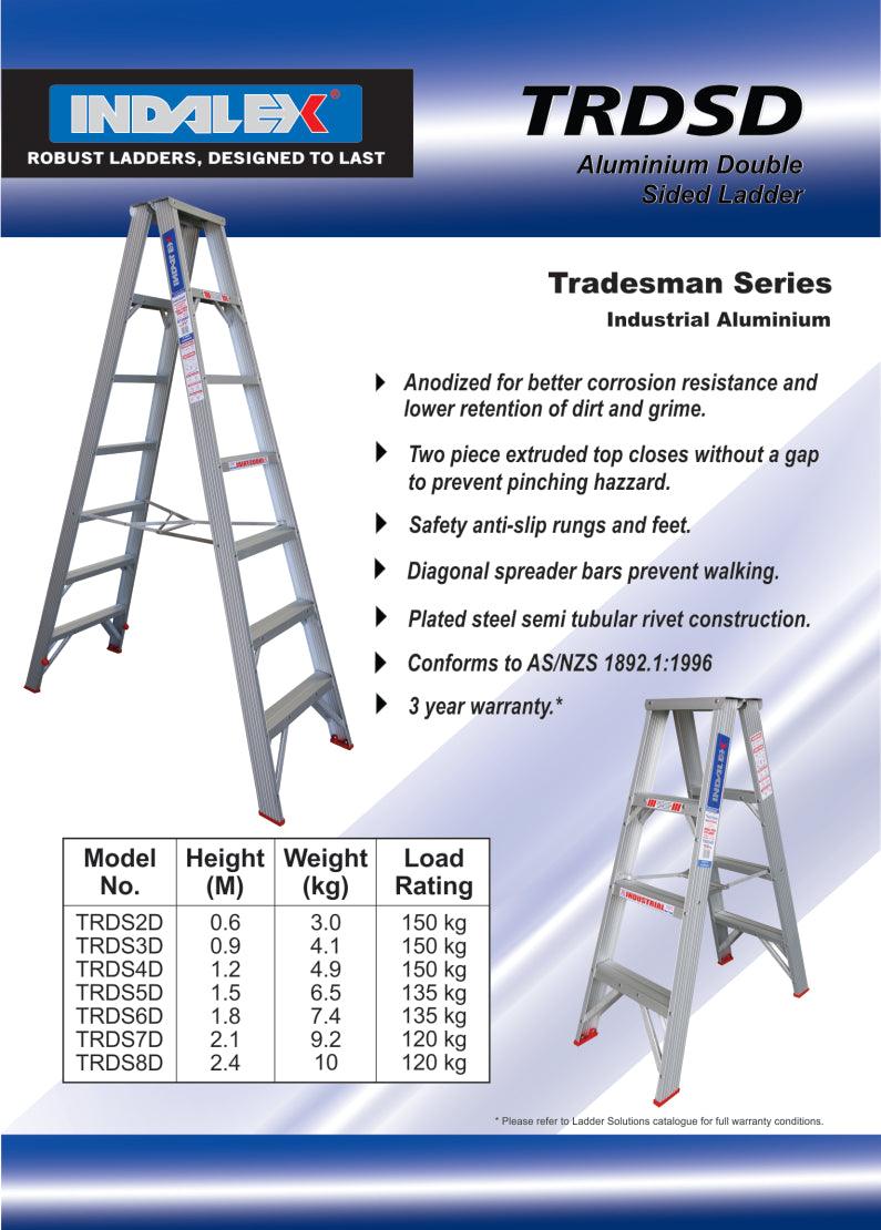Indalex Tradesman Aluminium Double Sided Step 2ft (0.6m) - Ladders4U