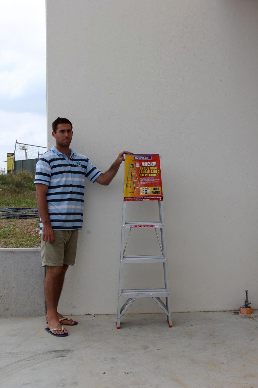 Indalex Tradesman Aluminium Double Sided Step 5ft (1.5m) - Ladders4U