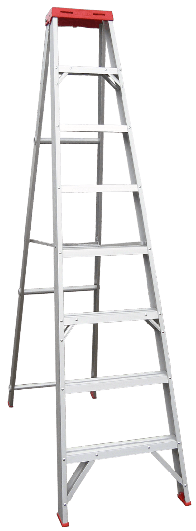 Indalex Tradesman Aluminium Single Sided Step 8ft (2.4m) - Ladders4U