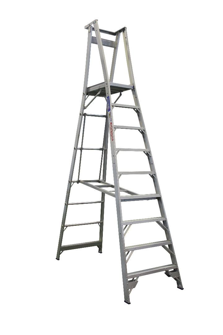 Indalex Pro Series Aluminium Platform Ladder 12/9 9ft (2.7M Platform)