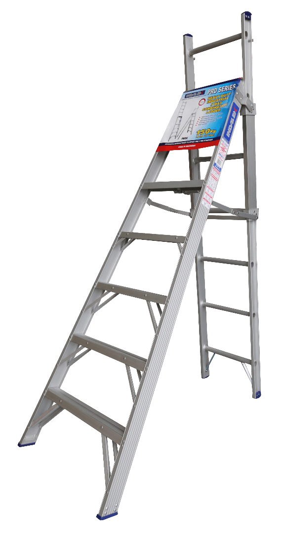 U Form Ladder INDALEX 7ft (2.1m-3.5m ) Industrial Aluminium 150KG Pro Series Combina ...