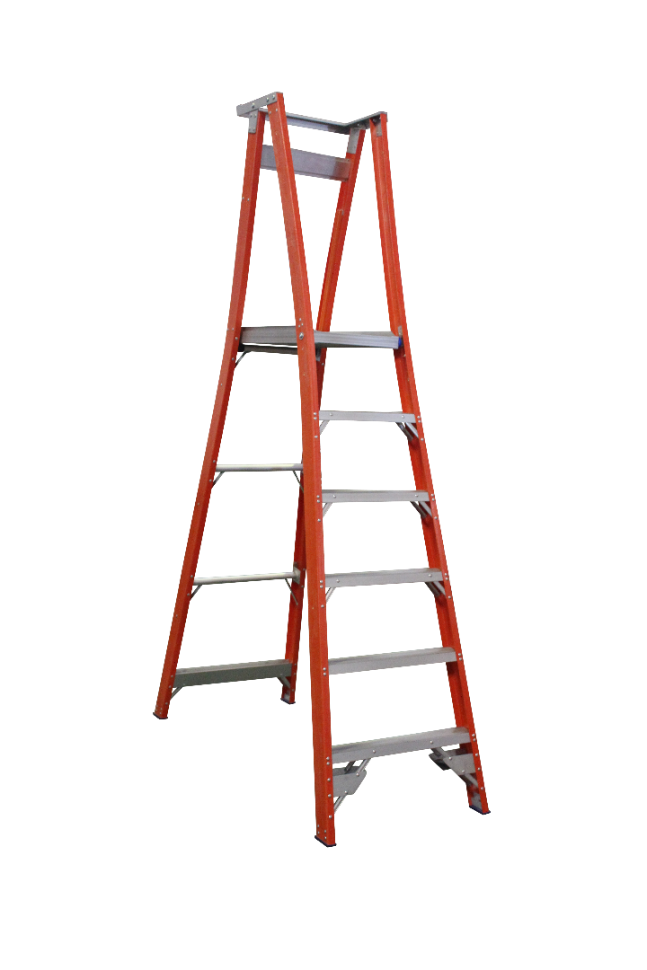 Indalex Pro Series Fibreglass Platform Ladder 9/6 6ft (1.8m)