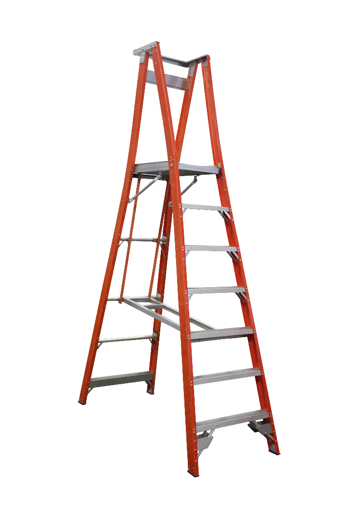 Indalex Pro Series Fibreglass Platform Ladder 10/7 7ft (2.1M)