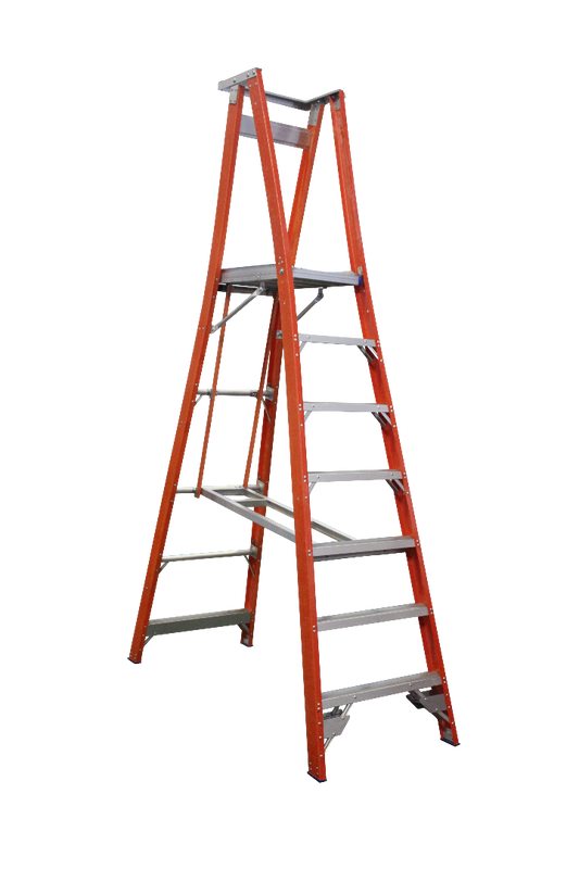 Indalex Pro Series Fibreglass Platform Ladder 10/7 7ft (2.1M)