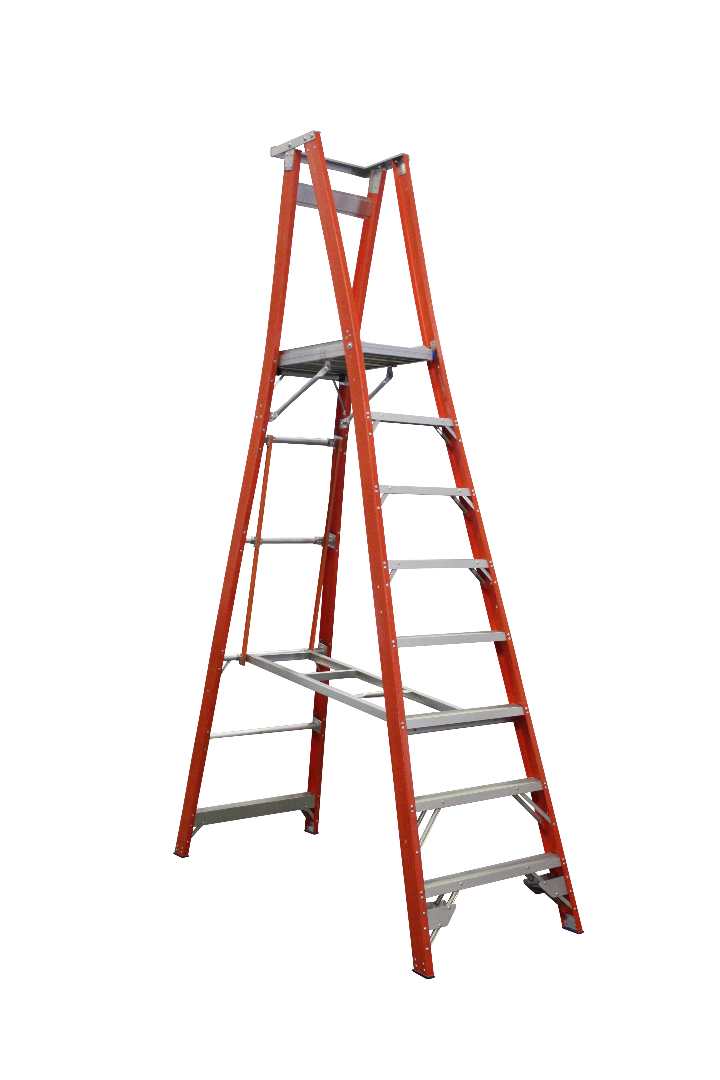 Indalex Pro Series Fibreglass Platform Ladder 11/8 8ft (2.4M)