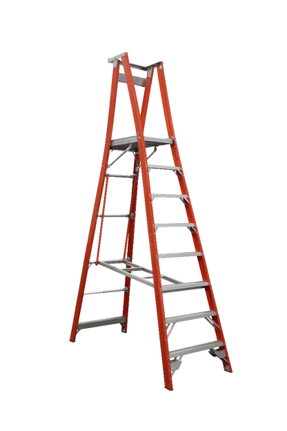 Indalex Pro Series Fibreglass Platform Ladder 11/8 8ft (2.4M) - Ladders4U