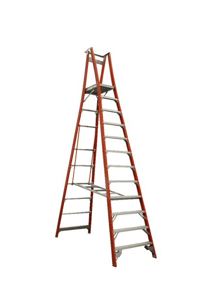 Indalex Pro Series Fibreglass Platform Ladder 15/12 12ft (3.6m) - Ladders4U