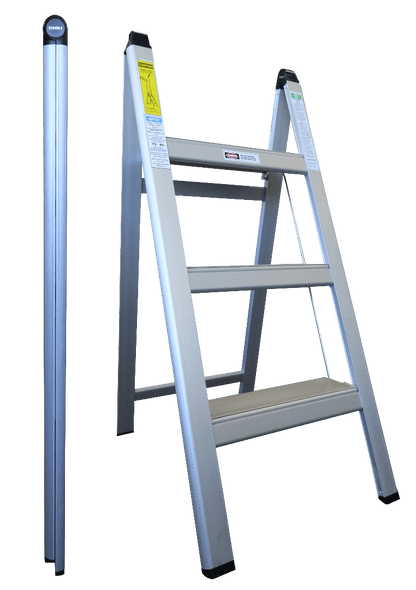 Light Duty Slimline Folding 3 Step Ladder - Ladders4U