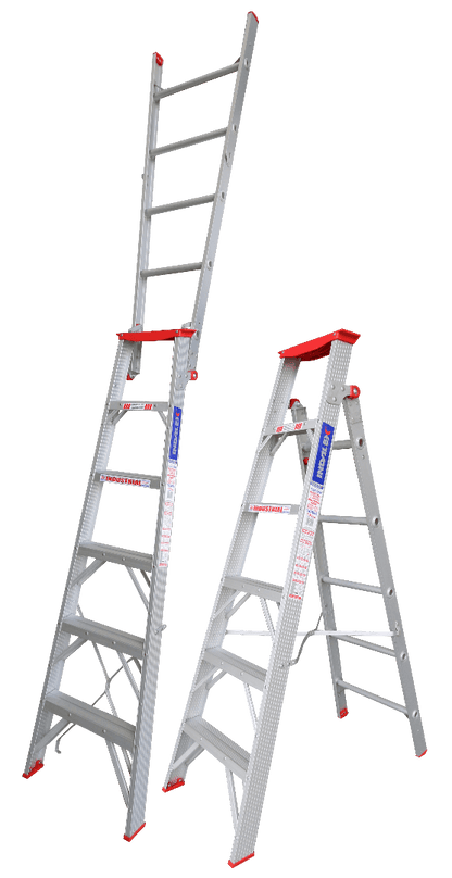 Indalex Tradesman Aluminium Dual Purpose 6ft (1.8 M to 3.2m) - Ladders4U