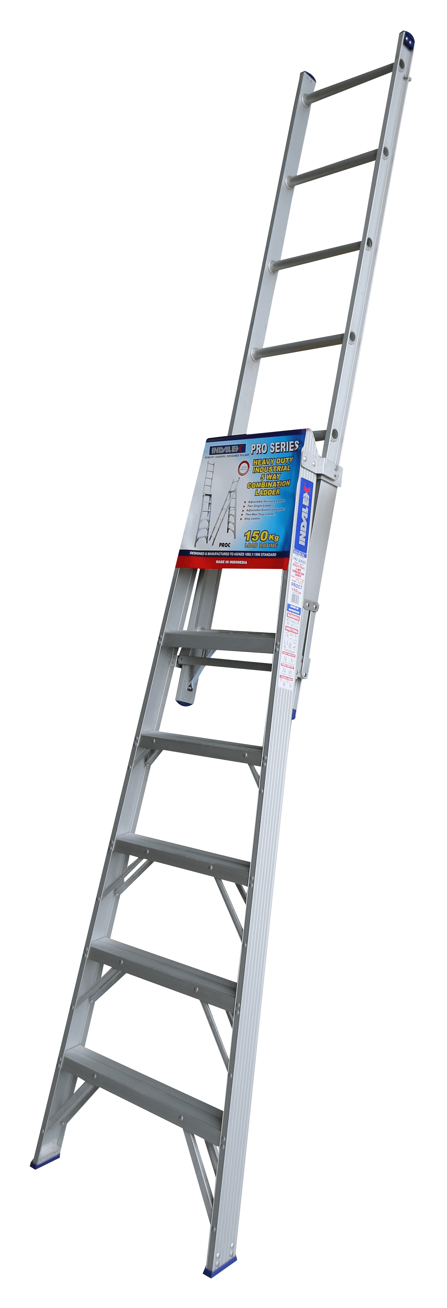 Ladder All In Indalex Pro Series Aluminium Combination Ladder 7ft (2.1M - 3.5M ...