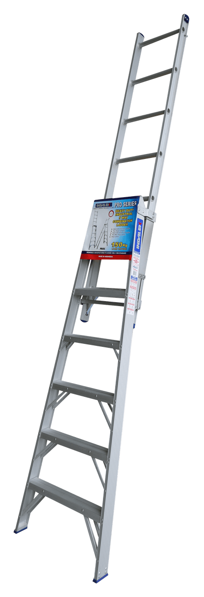 Indalex Pro Series Aluminium Combination Ladder 7ft (2.1M - 3.5M) - Ladders4U