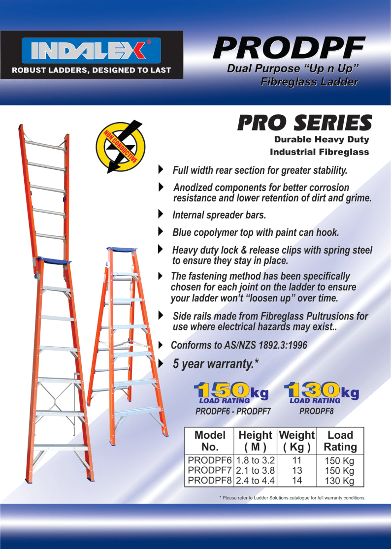 Indalex Pro Series Fibreglass Dual Purpose 6ft (1.8 m - 3.2 m)