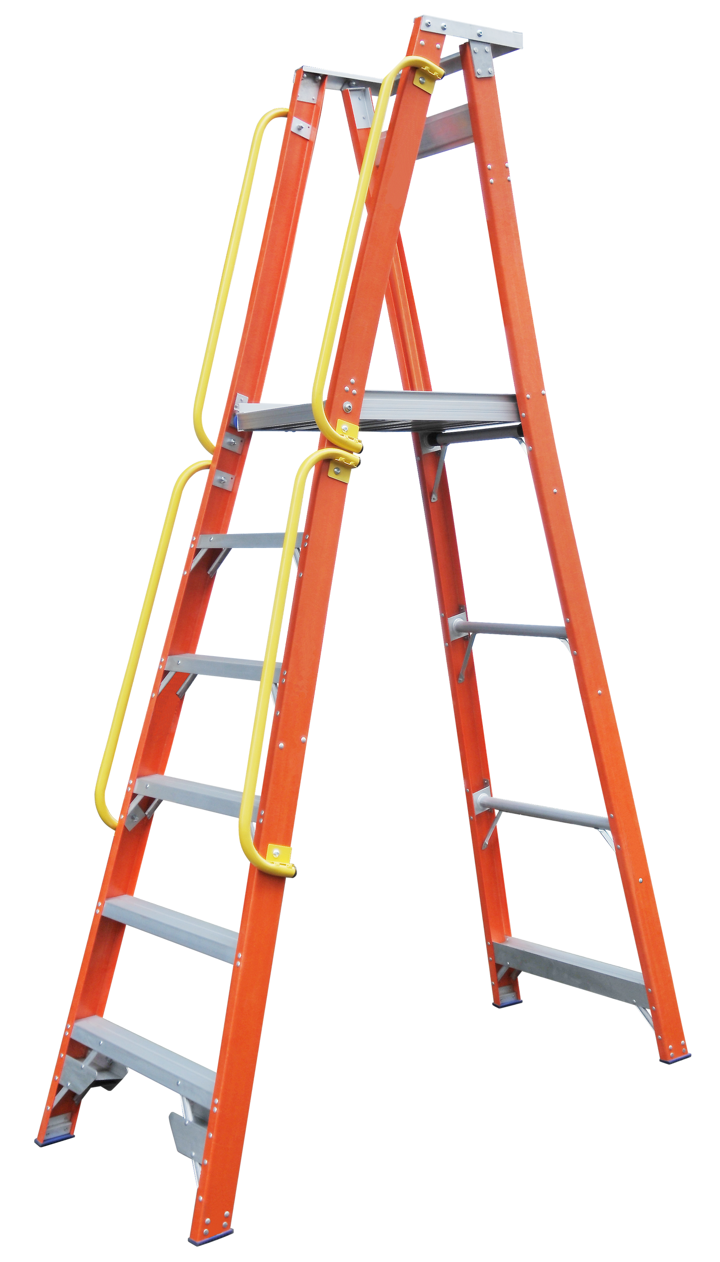 Indalex Pro Series Fibreglass Platform Ladder Side Handrails (set)