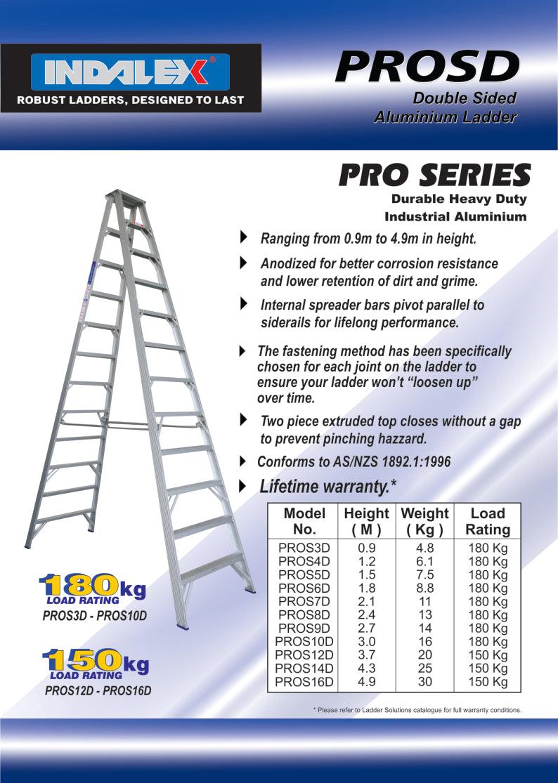 Indalex Pro Series Aluminium Double Sided Step 4ft (1.2M) – Ladders4U