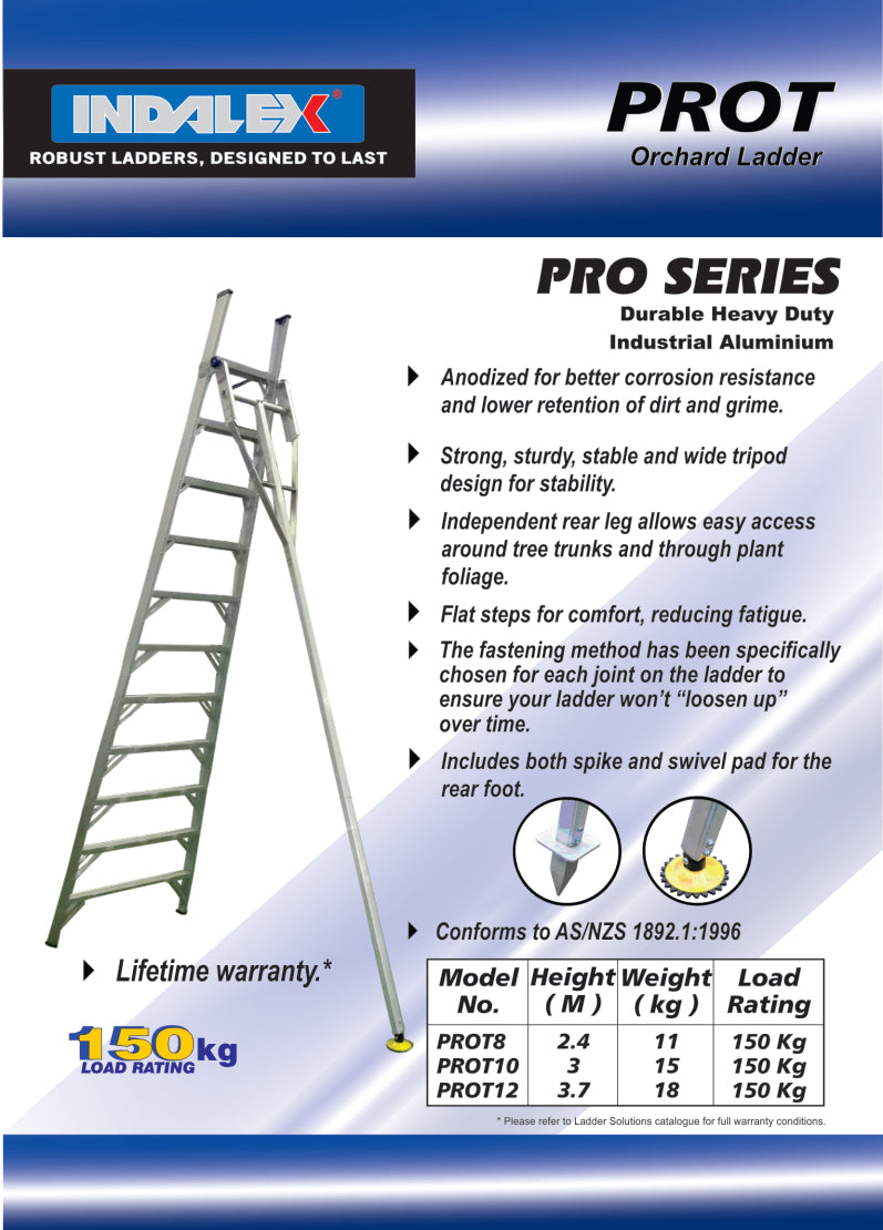 Indalex Pro Series Orchard Ladder 8ft (2.4m)