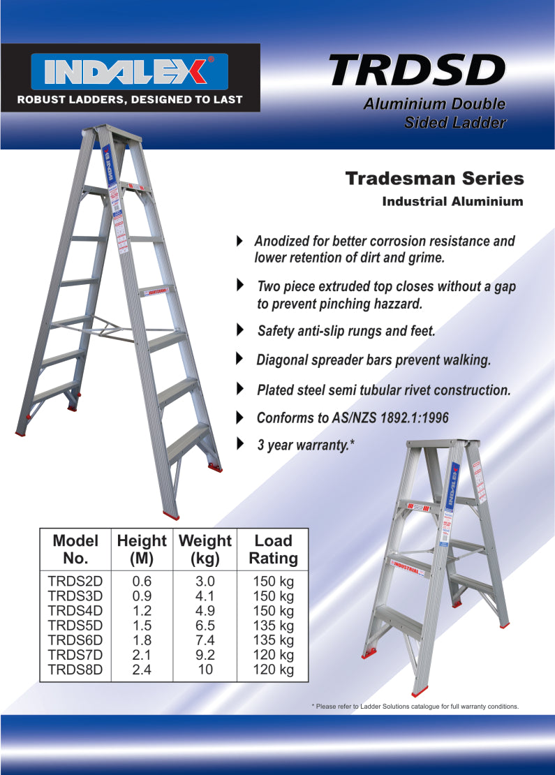 Indalex Tradesman Aluminium Double Sided Step 2ft (0.6m)