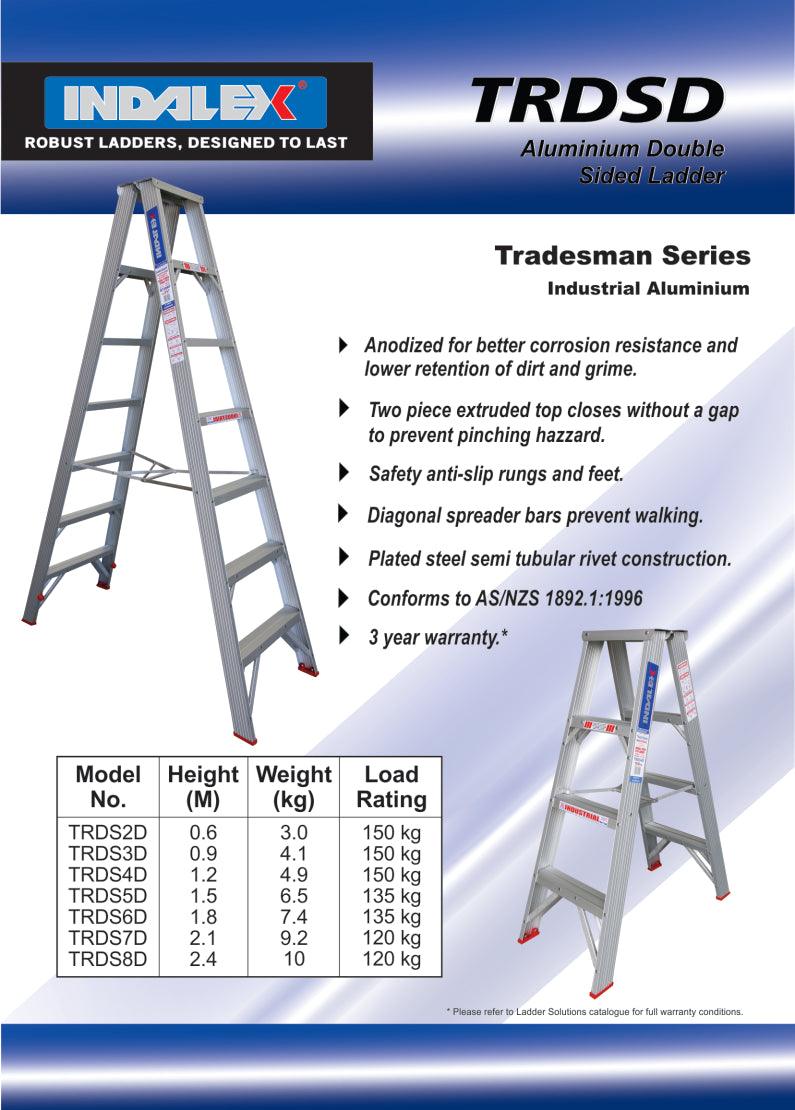 Indalex Tradesman Aluminium Double Sided Step 3ft (0.9m) – Ladders4U